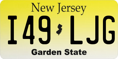 NJ license plate I49LJG