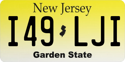 NJ license plate I49LJI