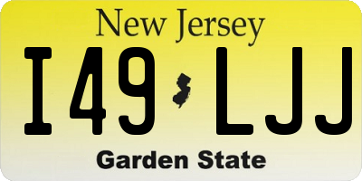 NJ license plate I49LJJ