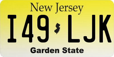 NJ license plate I49LJK