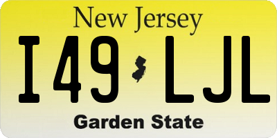 NJ license plate I49LJL