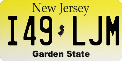 NJ license plate I49LJM
