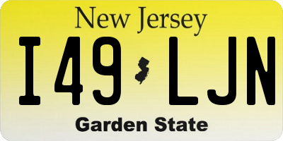 NJ license plate I49LJN