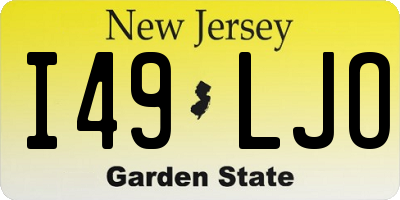 NJ license plate I49LJO