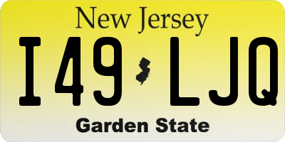 NJ license plate I49LJQ