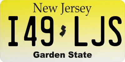 NJ license plate I49LJS