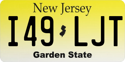 NJ license plate I49LJT