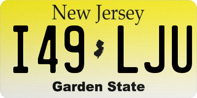 NJ license plate I49LJU