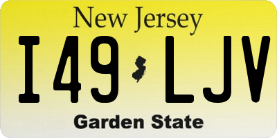 NJ license plate I49LJV