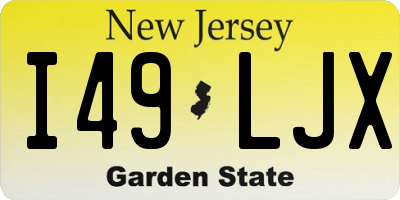 NJ license plate I49LJX