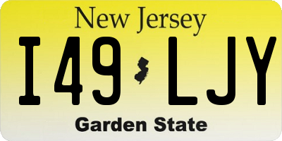 NJ license plate I49LJY
