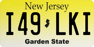 NJ license plate I49LKI