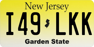NJ license plate I49LKK