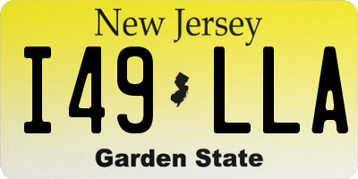NJ license plate I49LLA