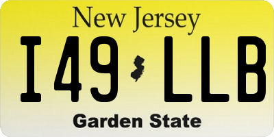 NJ license plate I49LLB