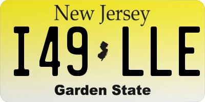 NJ license plate I49LLE