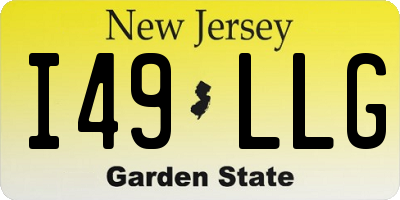 NJ license plate I49LLG