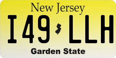 NJ license plate I49LLH