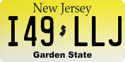NJ license plate I49LLJ