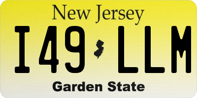 NJ license plate I49LLM