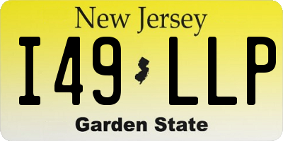 NJ license plate I49LLP