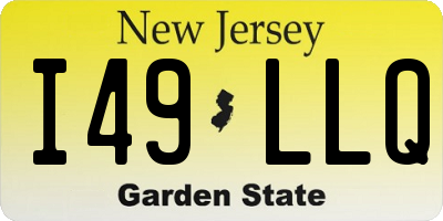 NJ license plate I49LLQ