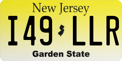 NJ license plate I49LLR