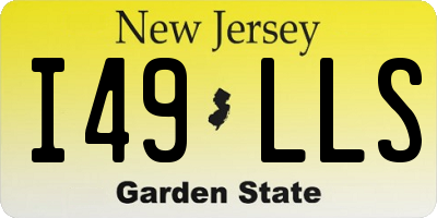 NJ license plate I49LLS
