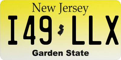 NJ license plate I49LLX