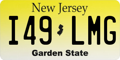 NJ license plate I49LMG