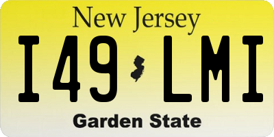 NJ license plate I49LMI