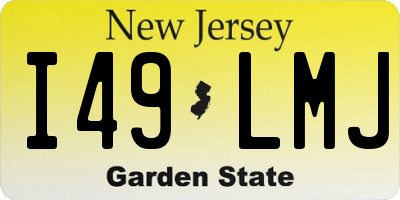 NJ license plate I49LMJ