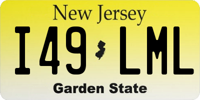 NJ license plate I49LML