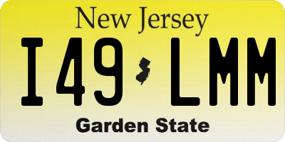 NJ license plate I49LMM