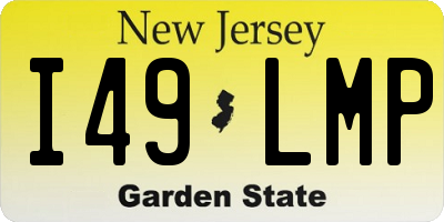 NJ license plate I49LMP