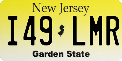 NJ license plate I49LMR
