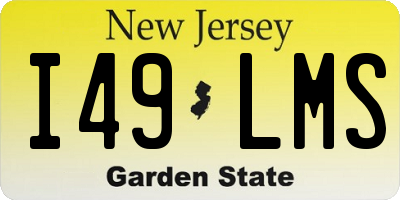 NJ license plate I49LMS