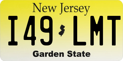 NJ license plate I49LMT