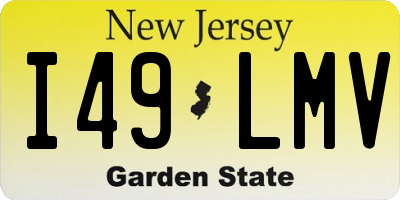 NJ license plate I49LMV