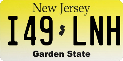 NJ license plate I49LNH