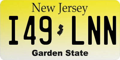NJ license plate I49LNN
