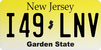 NJ license plate I49LNV