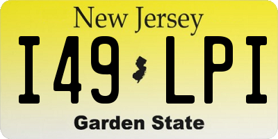 NJ license plate I49LPI