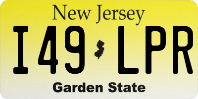 NJ license plate I49LPR