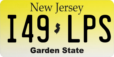 NJ license plate I49LPS