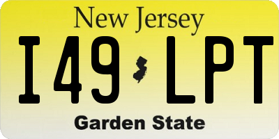 NJ license plate I49LPT
