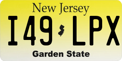 NJ license plate I49LPX