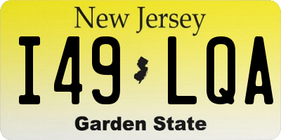 NJ license plate I49LQA