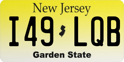 NJ license plate I49LQB