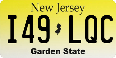 NJ license plate I49LQC